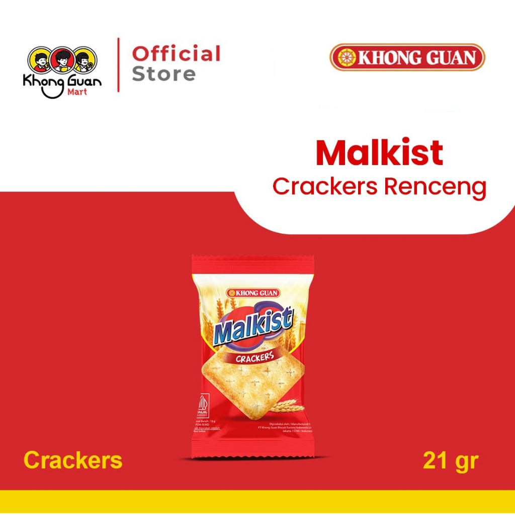 KHONG GUAN Malkist Crackers Renceng 21 Gr X 10