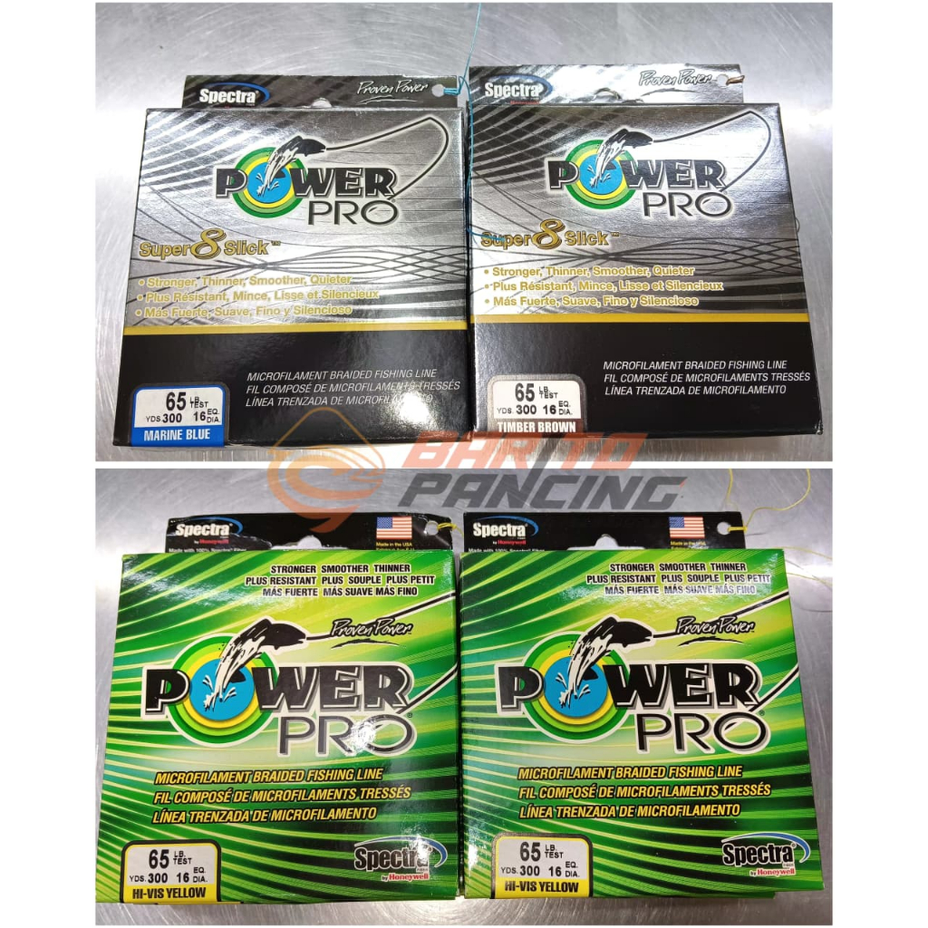 Spectra Senar Pancing PE Power Pro 300 Yds 65LB Tahan Lama