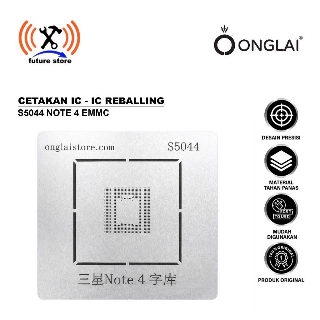 ONGLAISTORE CETAKAN IC EMMC S5044 SAMSUNG NOTE 4 (529) BAHAN STANDAR – HARGA SPESIAL