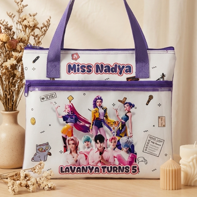 Tas Folder Dokumen Anak Bahan Mitasi Saku Depan Mika / Tas Custom / Tas Sekolah Belajar Kursus Siswa