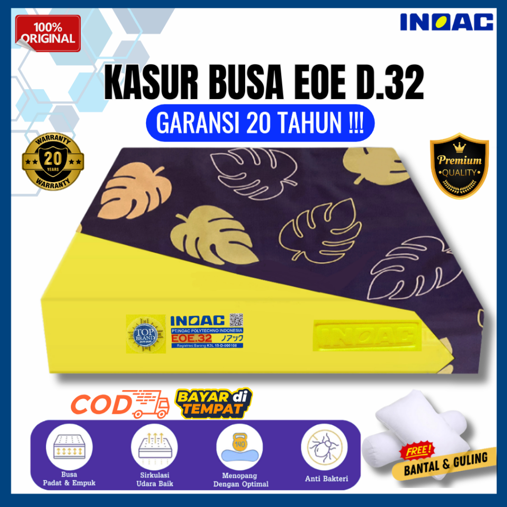 Kasur Busa INOAC Super EOE Density 32 Original Tebal 40cm 50cm JUMBO 200x200 / 200x180 / 200x160 / 2