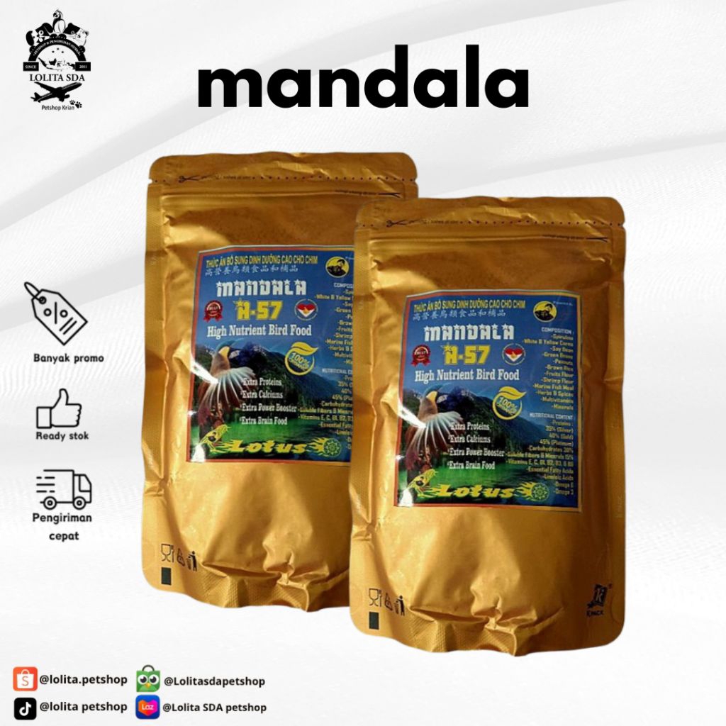 lotus mandala pakan burung murai poksay wambi