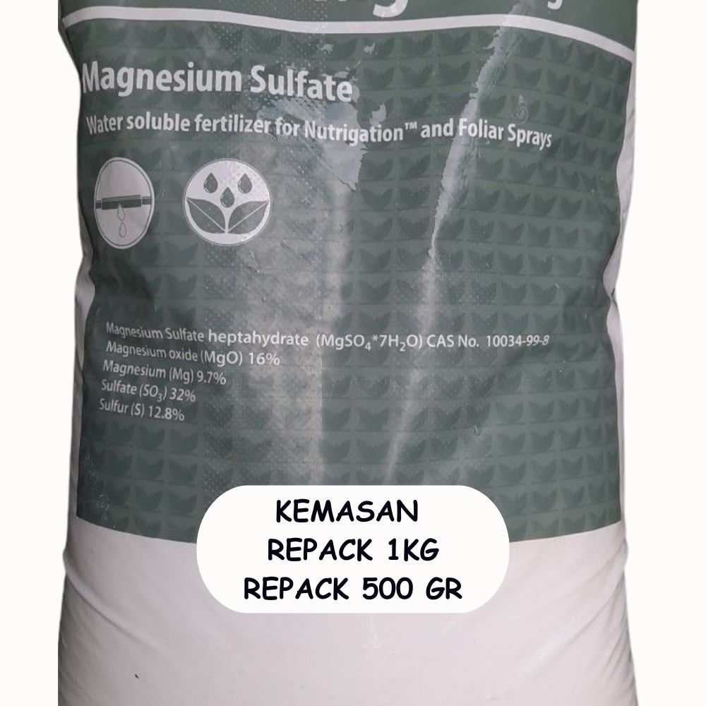 Pupuk MgS HAIFA 1 kg 500 gram Magnesium Sulfat SOP 1kg Bahan AB Mix Hidroponik Melon Sayur Buah