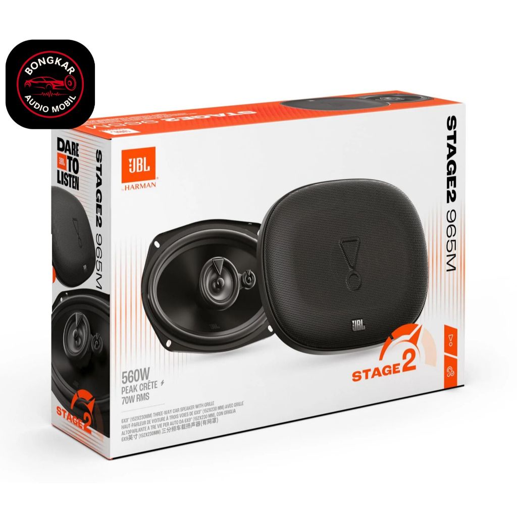 JBL Stage2 965M Speaker 3-Way Coaxial Oval Stage 2 965 M Mobil Ovale