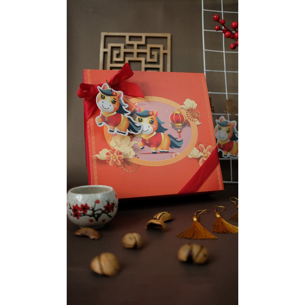 BOX DUS KUE LAPIS CNY IMLEK PREMIUM uk 23x23x7 cm