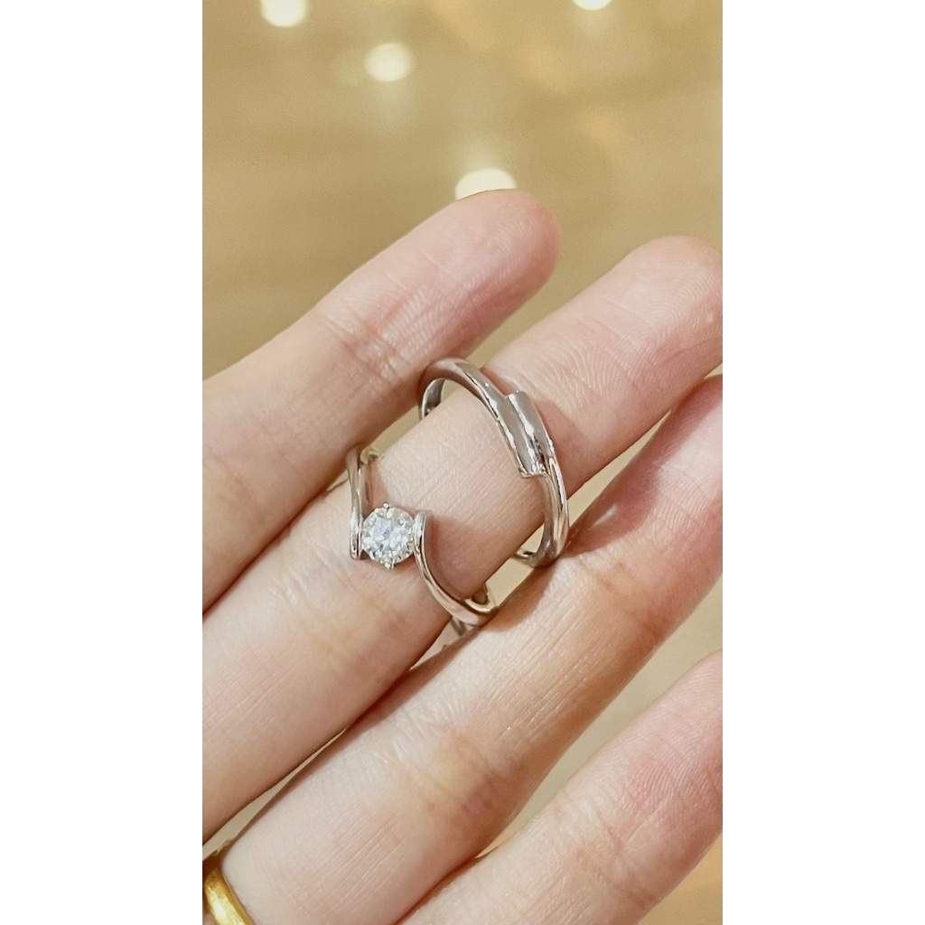 cincin couple permata moissanite