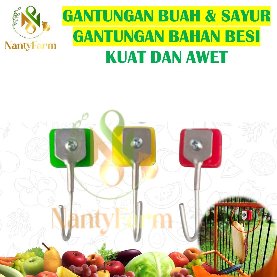 Gantungan BESI Buah Sayuran Bahan Kawat Untuk Burung Best Seller