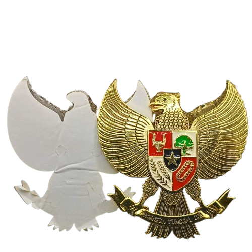 Sticker 3D Garuda Pancasila Lambang Indonesia Badge Metal G1