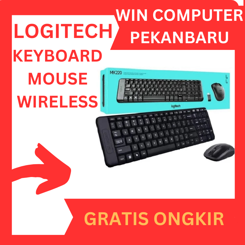 LOGITECH Keyboard Mouse Wireless Logitech MK220 Compact Combo USB | Keyboard Mouse Wireless