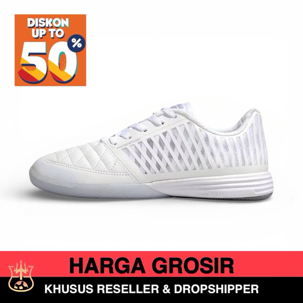 Sepatu Futsal Lunar Gato II White Chrome Indoor Court