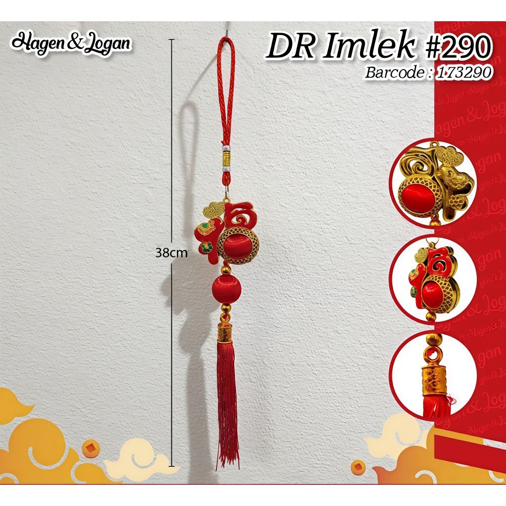 GANTUNGAN FUK IMLEK / GANTUNGAN POHON IMLEK CNY / GANTUNGAN PAJANGAN / GANTUNGAN PINTU IMLEK