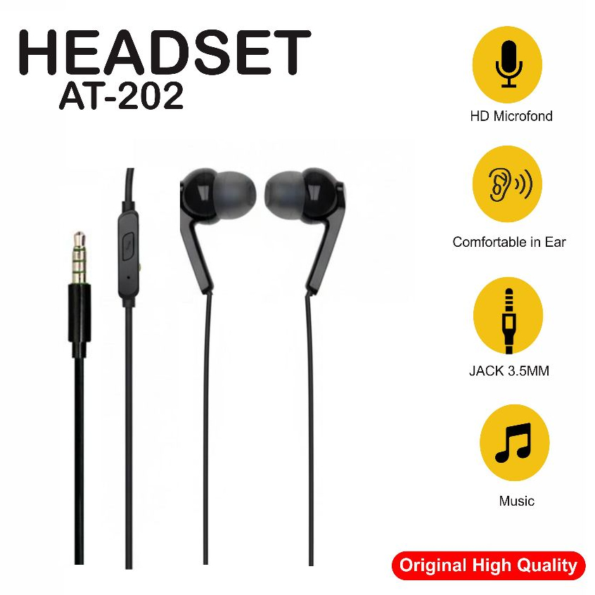 Handsfree Headset Philips AT-202 Stereo Earphone AT-202