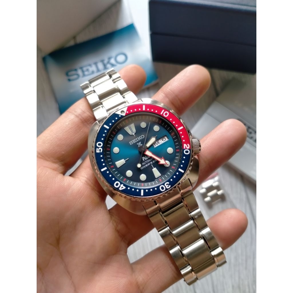 jam tangan seiko turtle prospex PADI srpa21k1 preloved atau bekas , kondisi like new