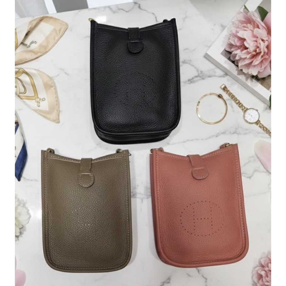 Tas Selempang Mini Tas HP Tas Selempang Kulit Asli Tas Selempang Tipis 33691