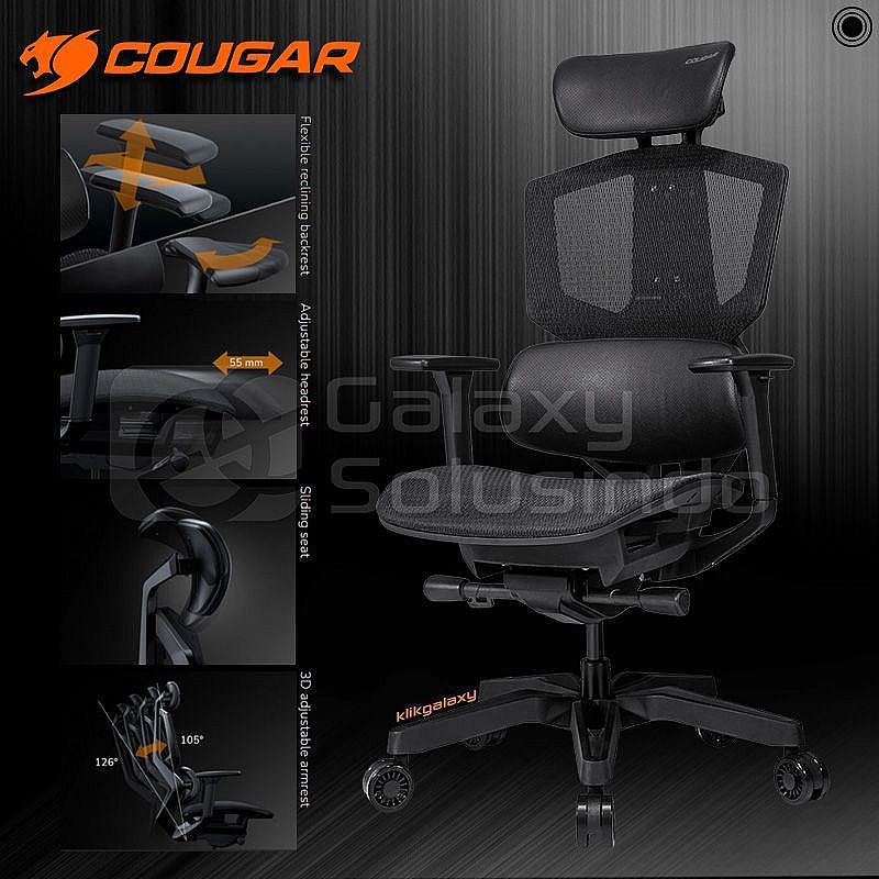Cougar Argo One Kursi Gaming Ergonomis - Black