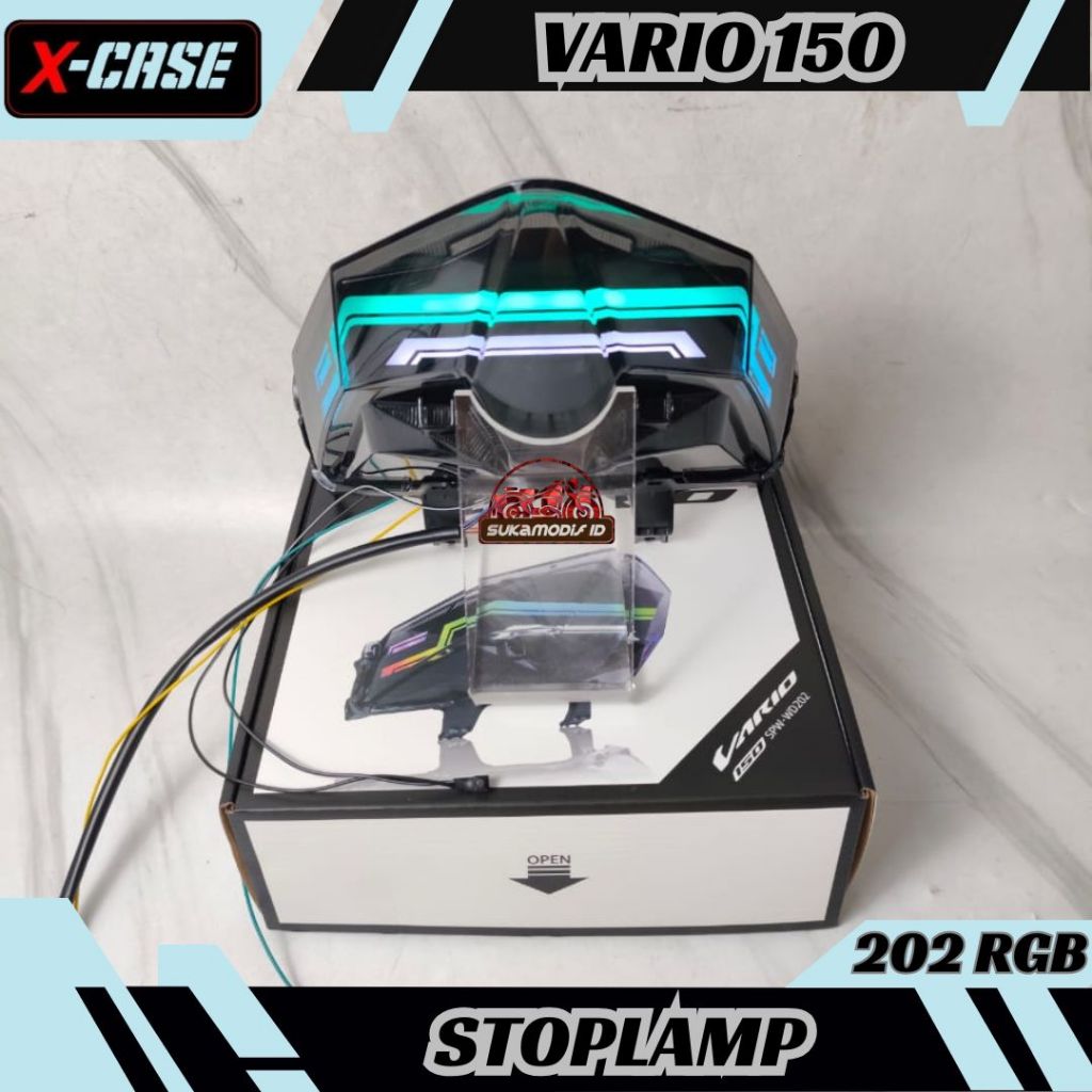 Lampu Stop Lazy Lumatail Mode Kedip Vario 125 150 New RGB 200 Mode WD 202 X-Case