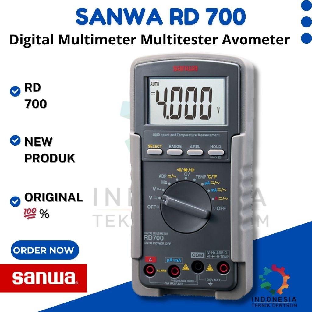 Digital Multimeter Multitester Avometer Sanwa RD700