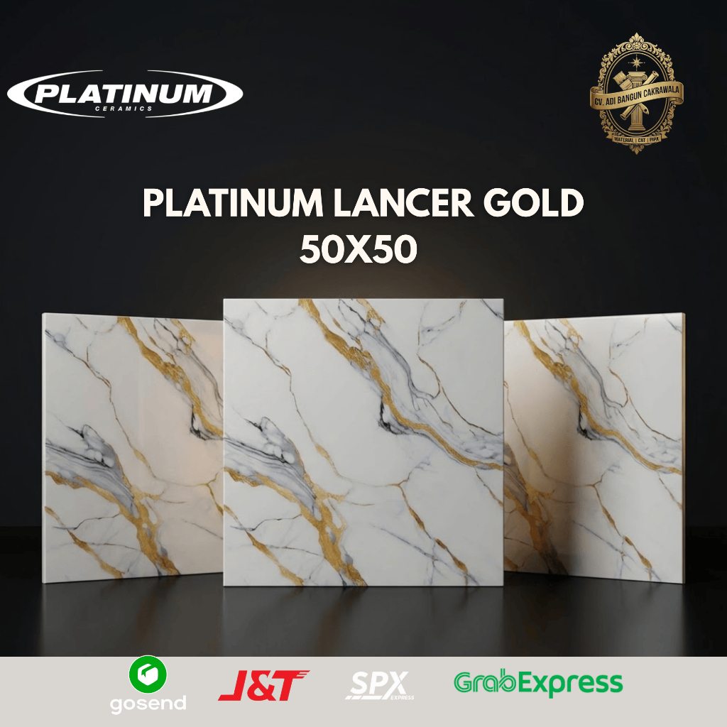 Platinum 50x50 Rectified Lancer Gold KERAMIK LANTAI