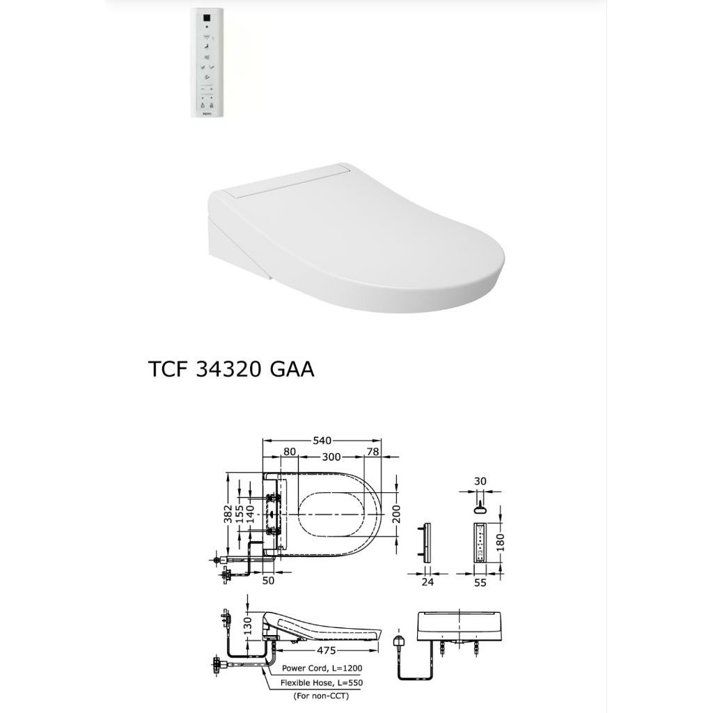 Kloset Closet duduk TOTO TCF 34320 GAA Washlet & Eco washer