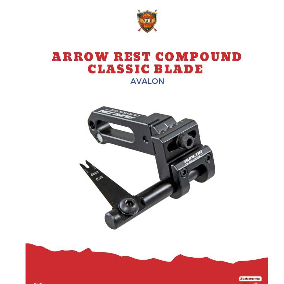 AVALON ARROW REST COMPOUND CLASSIC BLADE RH BLACK / AVALON ARCHERY COMPOUND BLADE ARROW REST RIGHT H