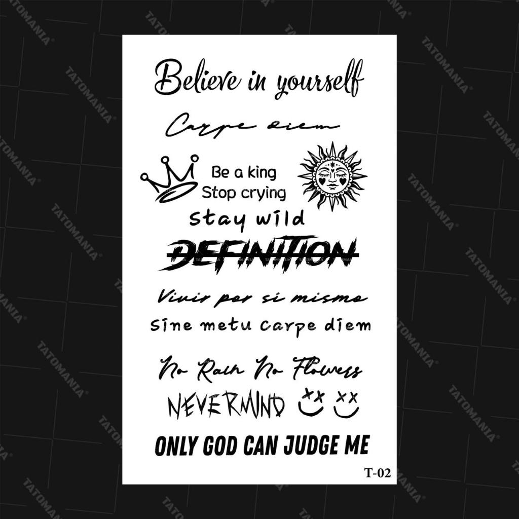 TM-Sticker tattoo temporary semi permanen Tulisan 02