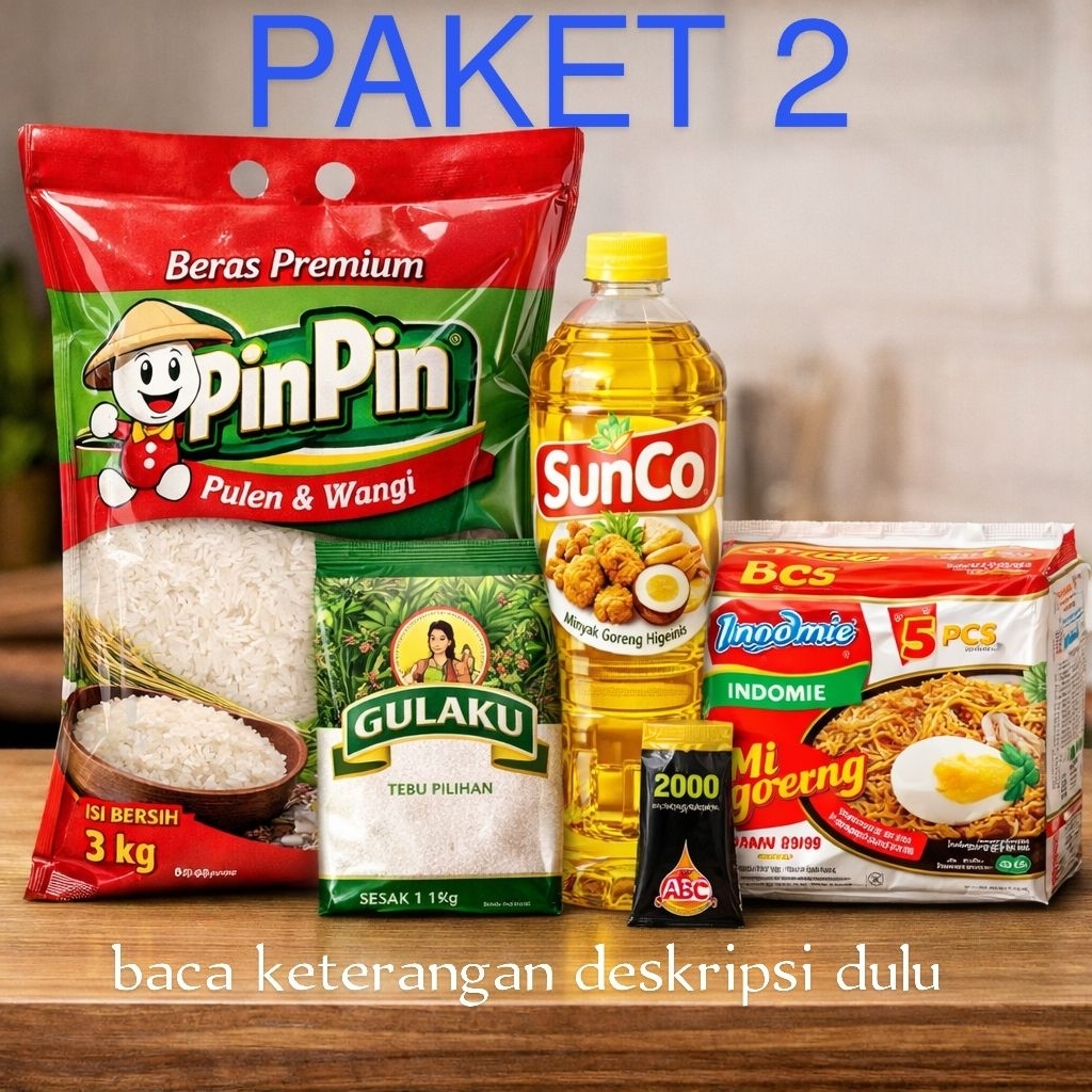 paket sembako murah beras pin pin 3kg/ parcel hampers lebaran termurah
