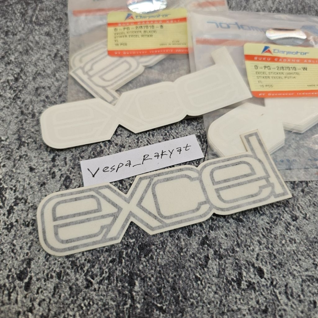 Stiker Tepong Vespa Excel Danmotor Original