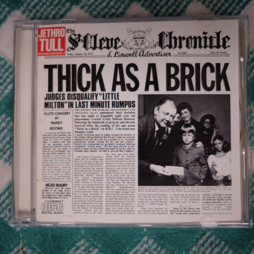 CD JETHRO TULL  --  THICK AS A BRICK