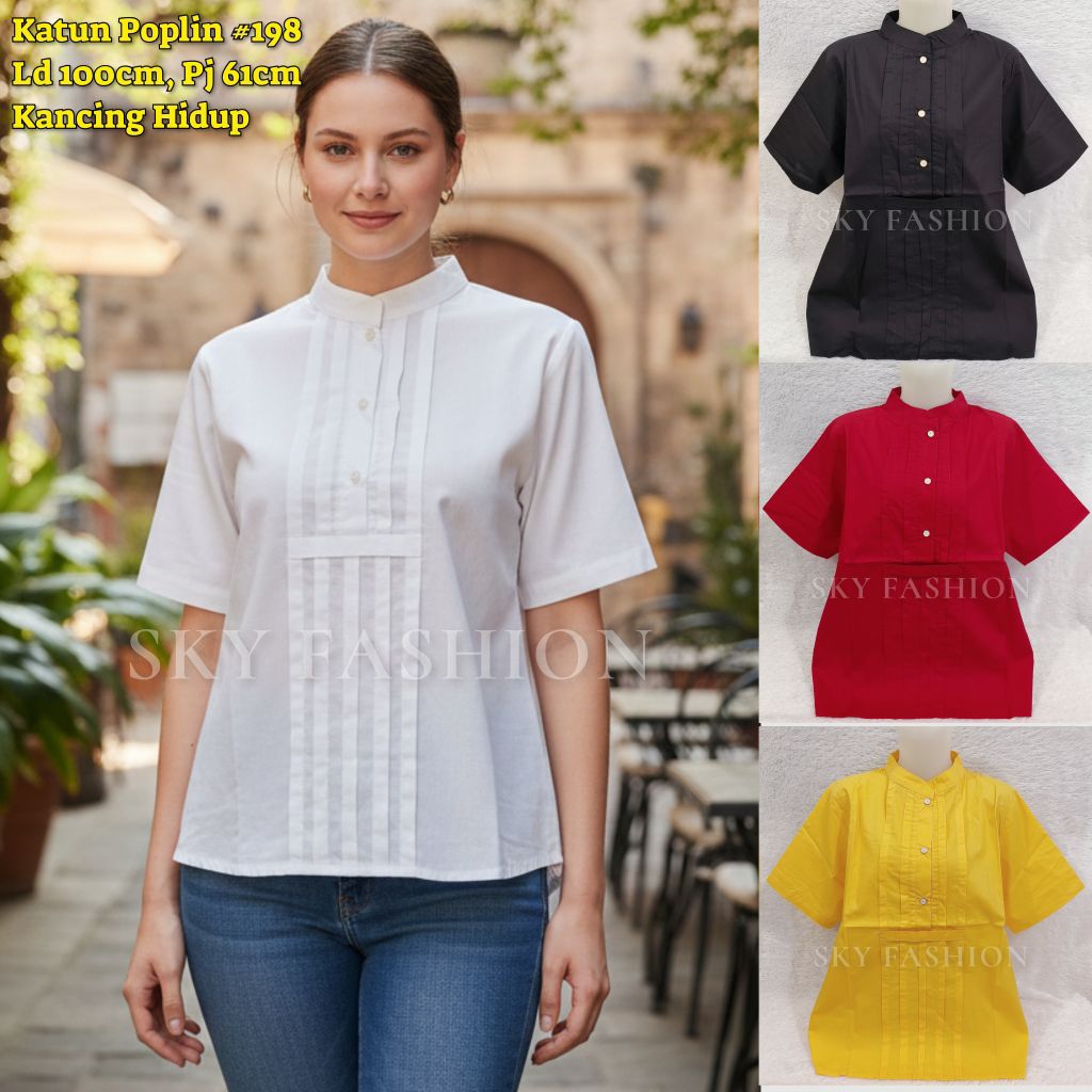 BLOUSE KATUN WANITA/BAJU ATASAN WANITA #198