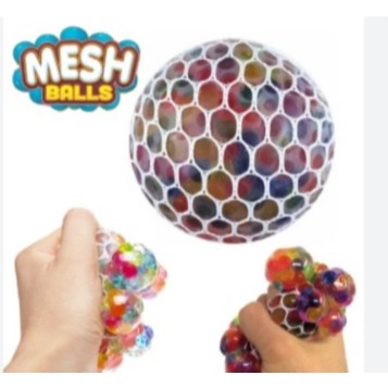 Mainan Anak Squishy Mesh Squish Ball Squisy Mini Anti Stress Bola Jaring Anggur