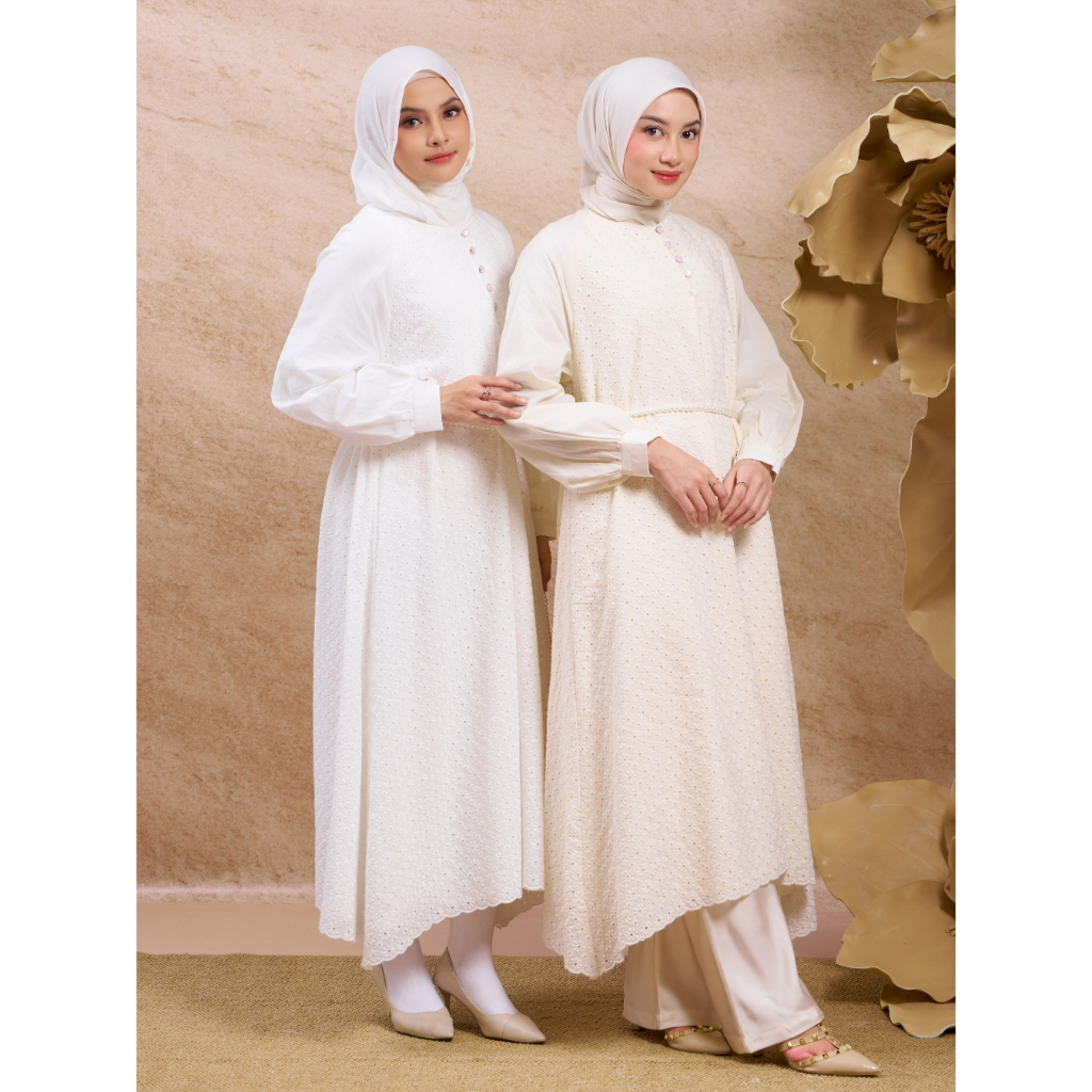 VIANDRA | SAKEENA MIDI DRESS EMBROIDERY | RAYA COLLECTION 2026 | BAJU LEBARAN READY STOCK