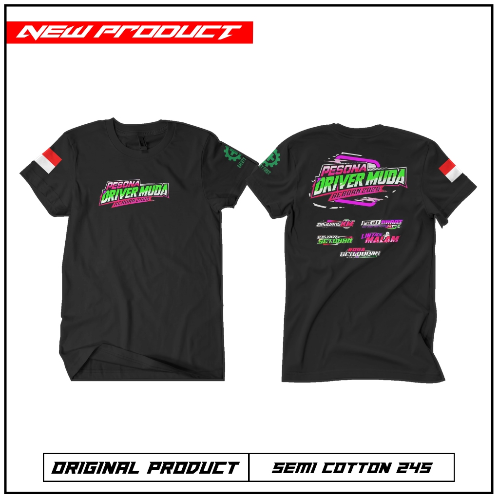 KAOS " Pesona Driver Muda " BAJU Driver Muda | KOAS VIRAL terbaru pria jumbo | KAOS DISTRO 6XL | Kao