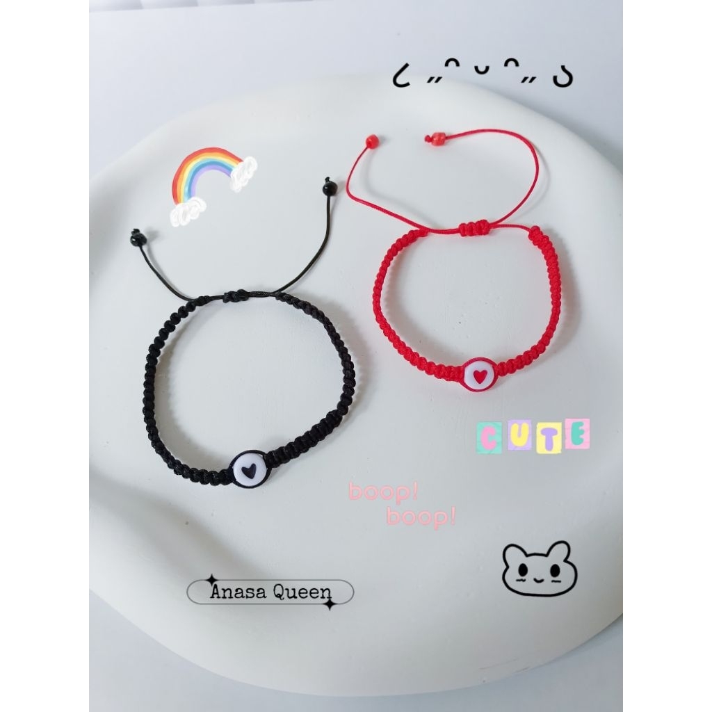 Gelang Couple Love Rajut Giok / Gelang Couple