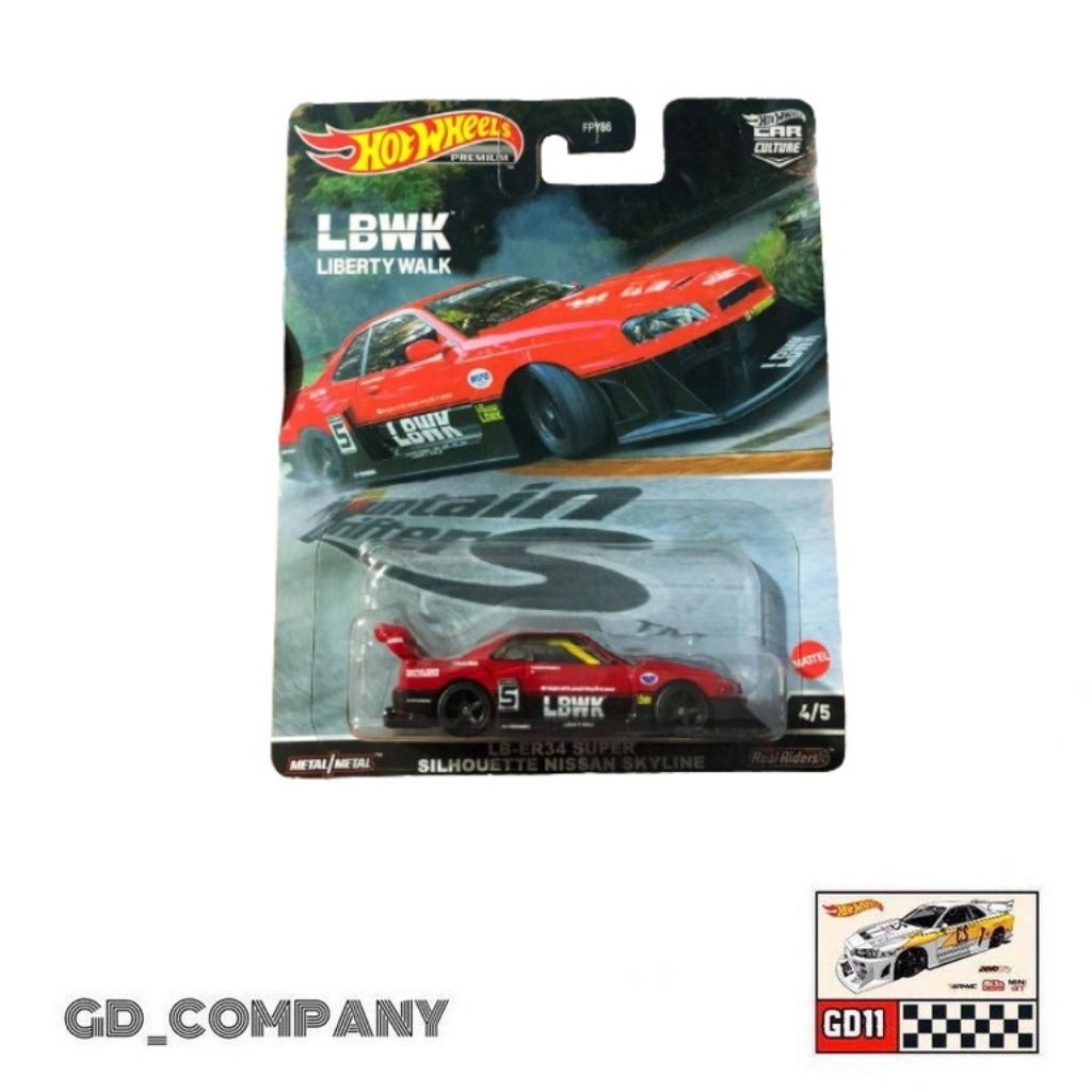 Hotwheels Nissan Skyline Silhoutte LB-ER 34 Mountain (Free protektor)