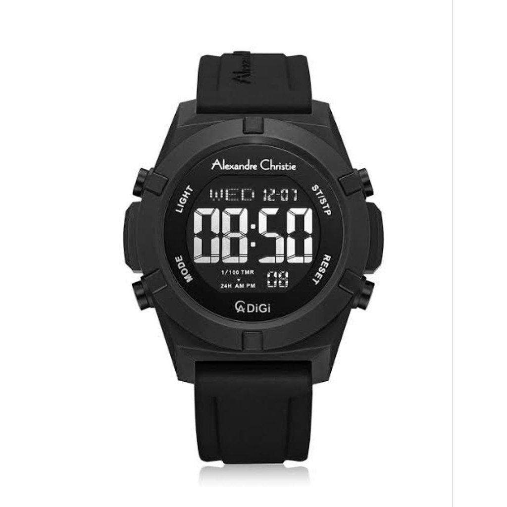 AC 9377 hitam jam pria digital