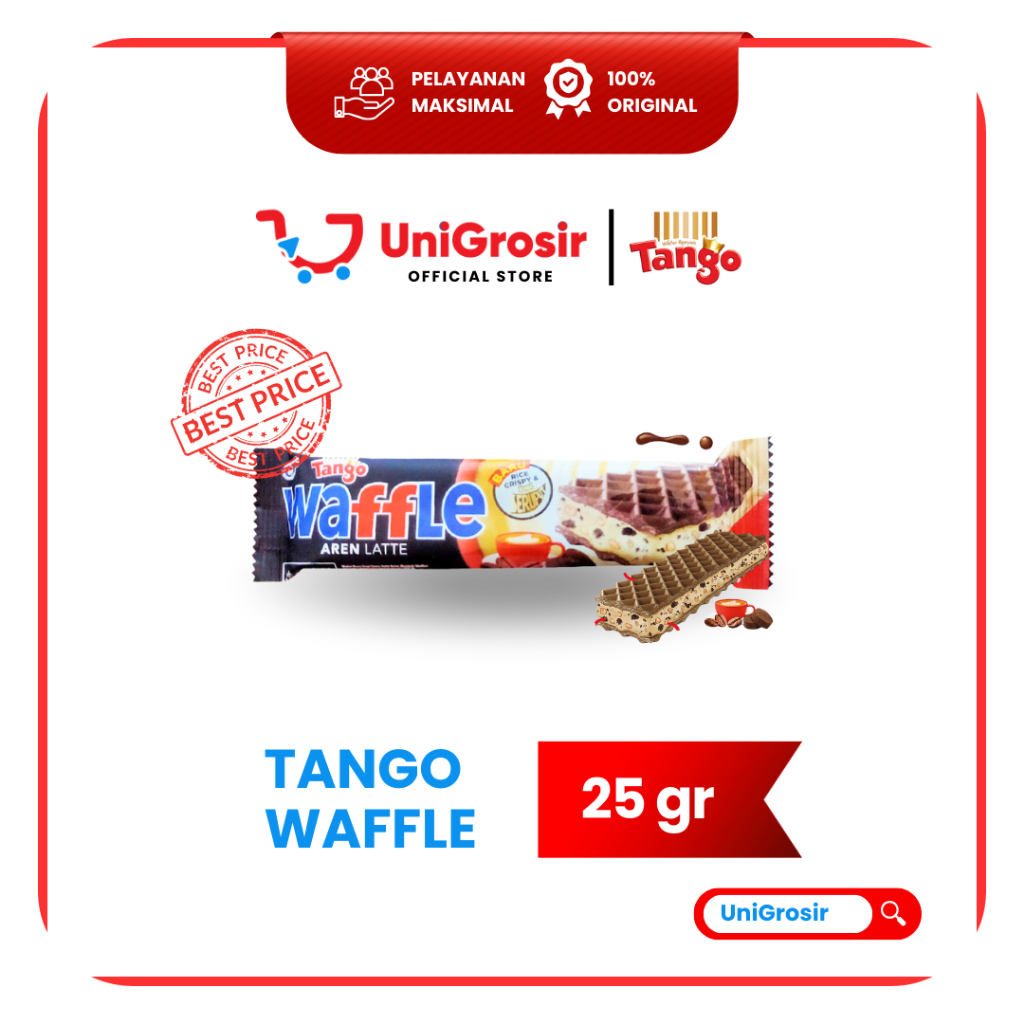 [UniGrosir] TANGO WAFFLE AREN LATTE WAFER KOPI SUSU ~ 25 gr