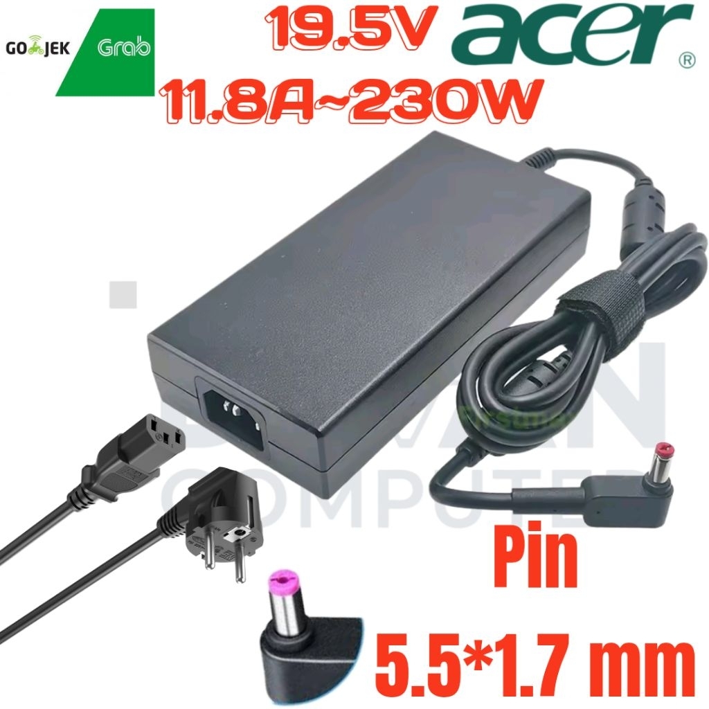 Adaptor Charger Laptop Acer Nitro 5 AN515-58-73RS||Triton 500 PT515-52-73L3 N18W3 15.6" i7 10750H RT