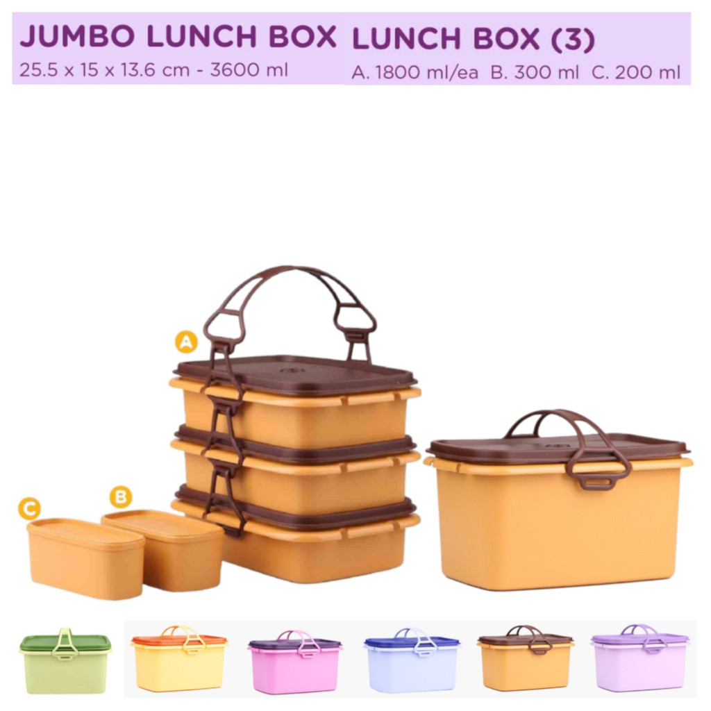 Twin Tulipware SET 2 RANTANG Bisa Untuk Mengukus Lunch Box Jumbo Lunch Box Tulipware Kita