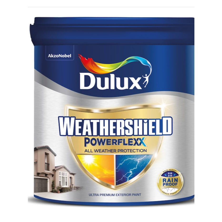 DULUX Weathershield Powerflexx Cat Dinding Eksterior Tahan Retak - 20LBrilliant White 2290