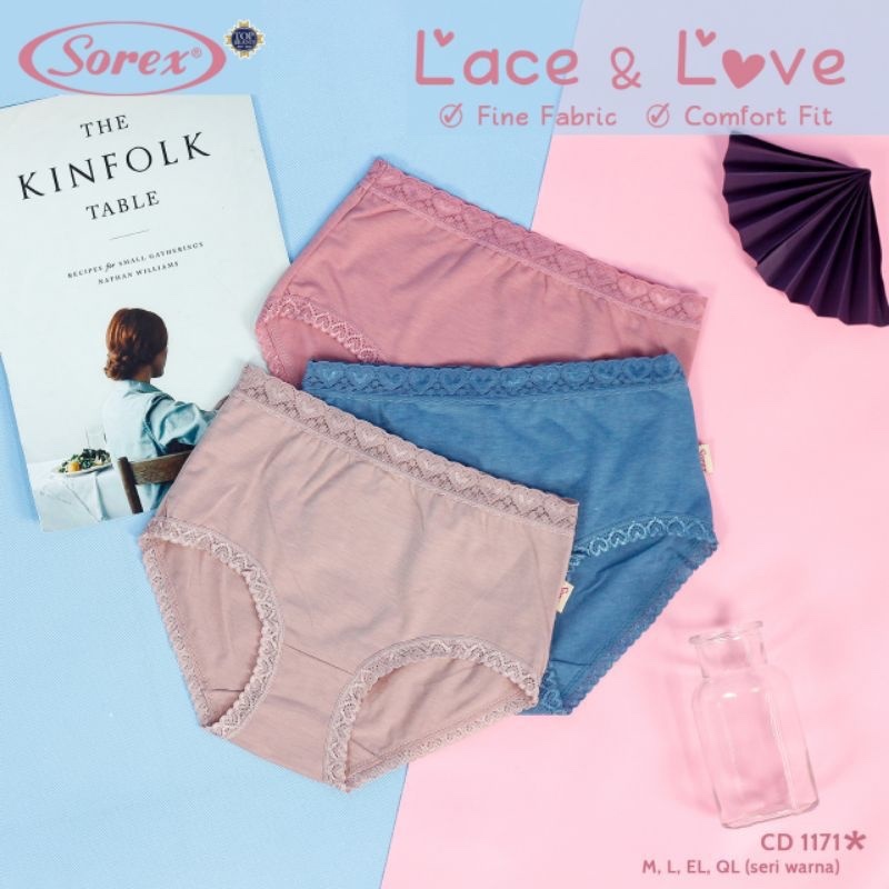 Sorex CD 1171 Celana Dalam Wanita Renda Katun