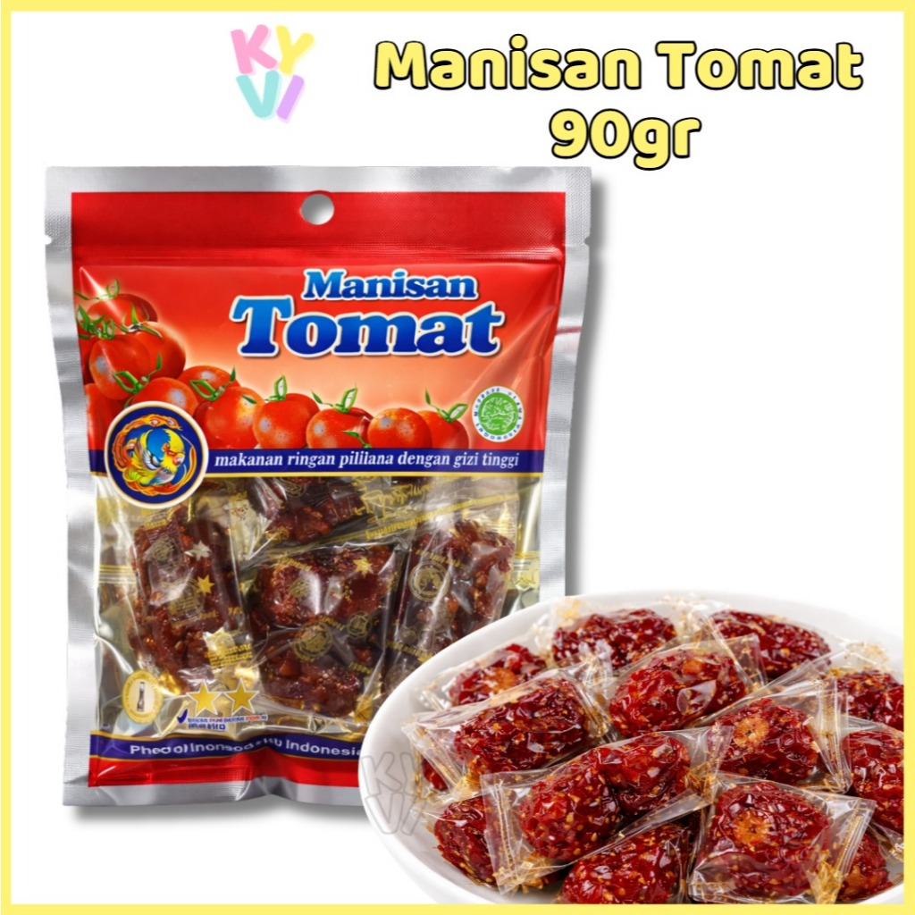 [Halal] Manisan Tomat Kering 90g / Cemilan Tomat Kering Tanpa Bahan Pengawet Manisan Buah Kering