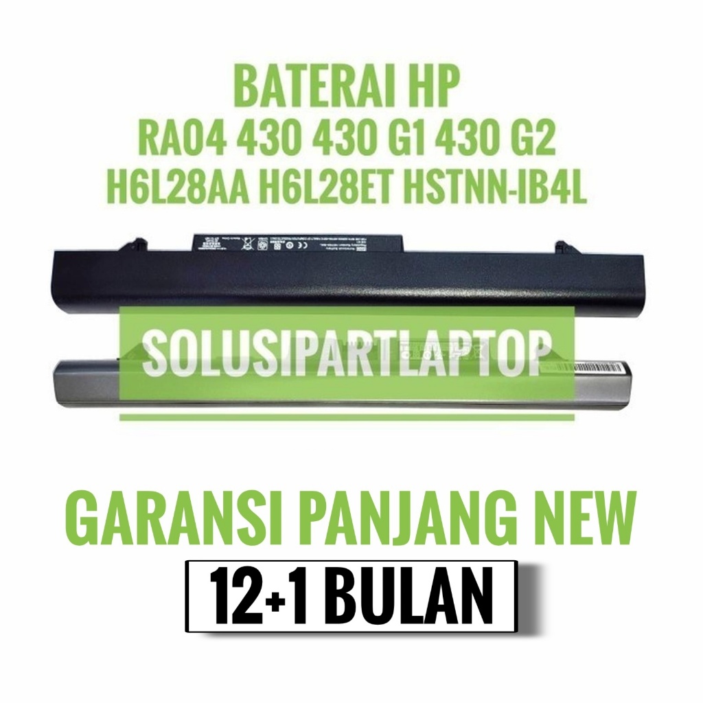 Baterai Untuk HP ProBook 430 G1 430 G2 430-G1 430-G2 RA04 4 CELL - Black