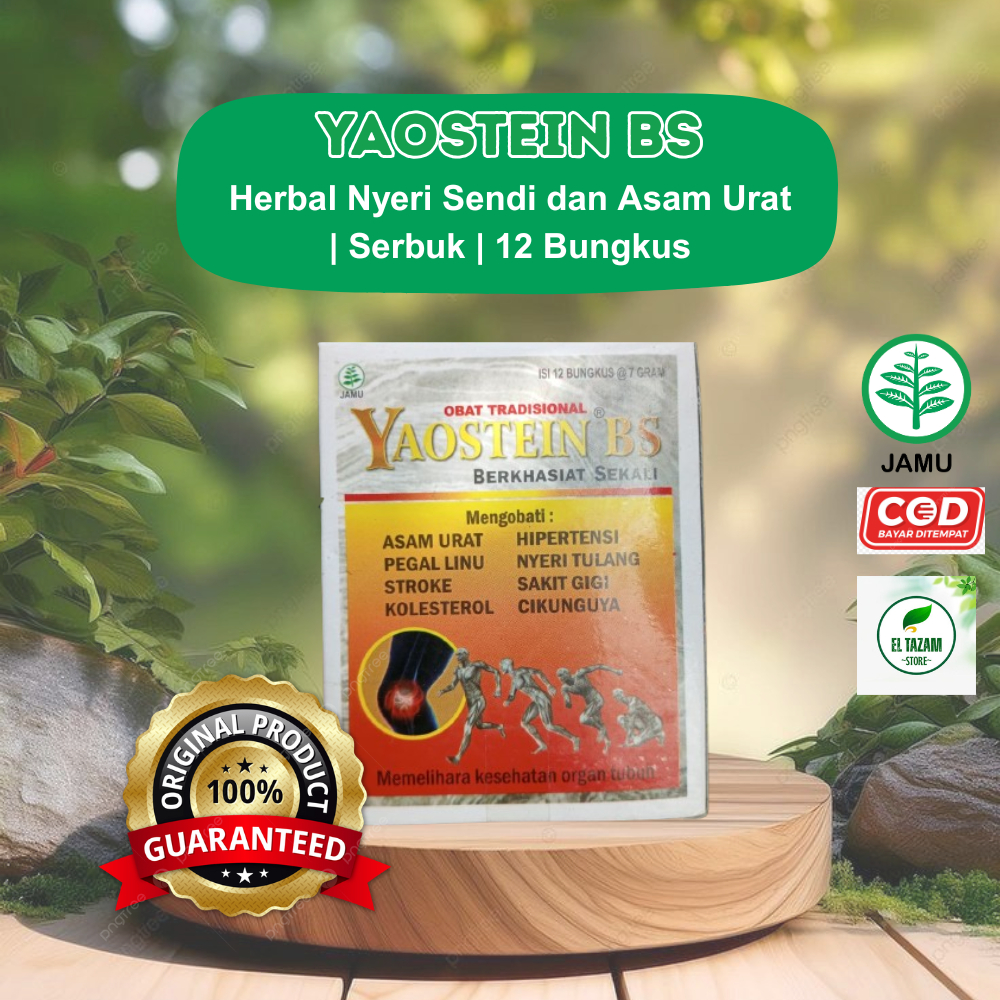 Yaostein BS Serbuk | Jamu Herbal Serbaguna untuk Asam Urat, Pegal Linu, dan Stamina Tubuh