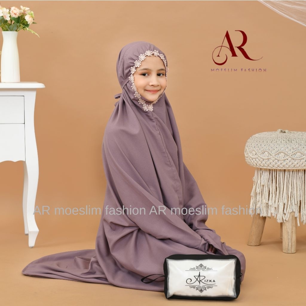 Mukena Terusan Tanggung Anak Remaja Santri Mukena Terusan Anak Tanggung