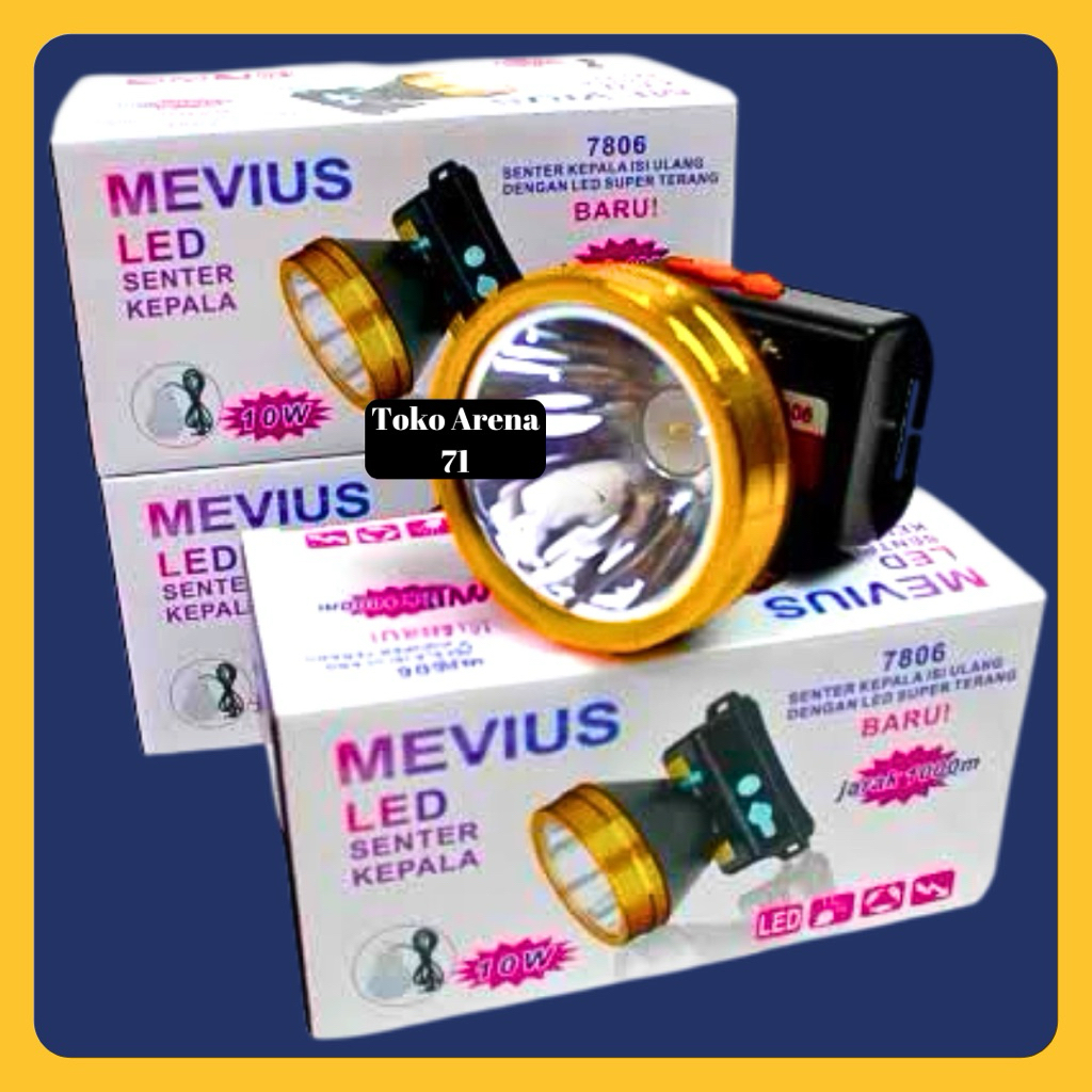 SENTER KEPALA HEAD LAMP HEADLAMP  MEVIUS 10W 10Watt 10 W 10 Watt