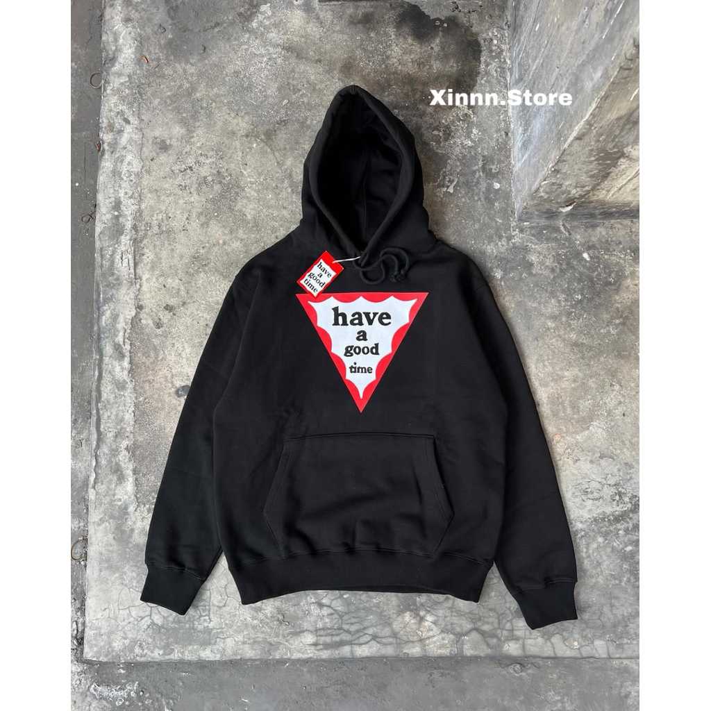 Hoddie Have A Good Time Triangle Black Grey High Quality Premium