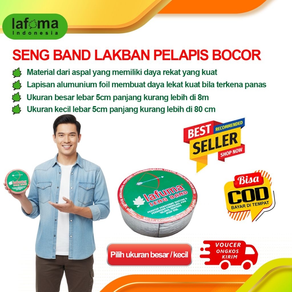 Seng Band Besar Perbuah | Lem aspal anti bocor | tambal nambal bocor | atap genteng retak rembes | m