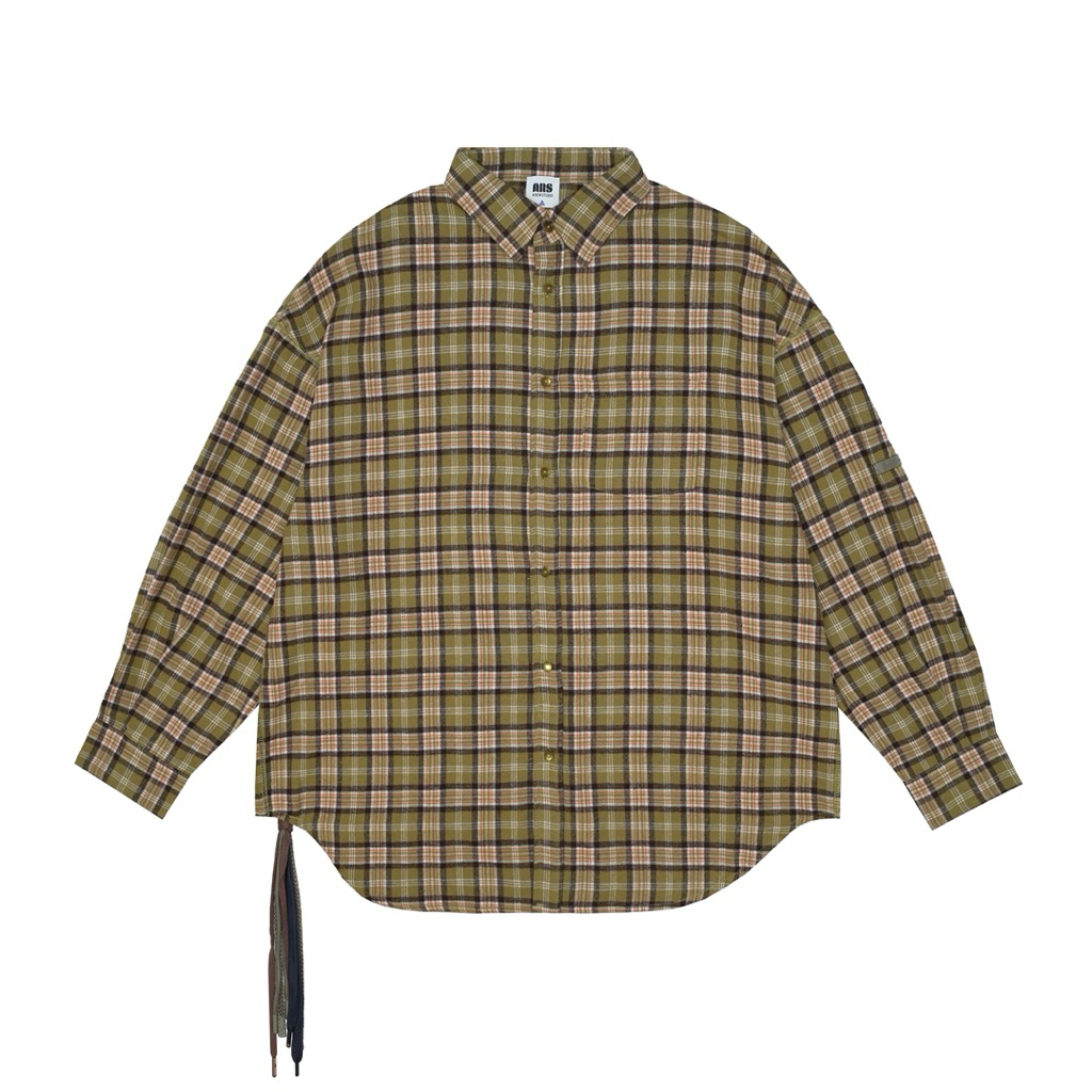 ANS Van Plaid Overshirt - Yellow