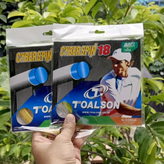 senar raket tenis lapangan toalson cyberspiin 18 original%