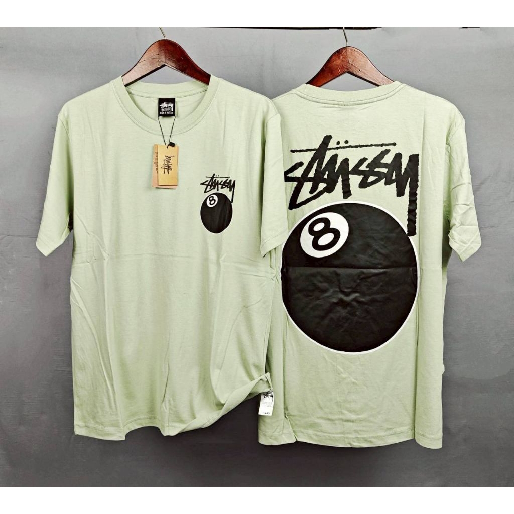 Stussy T-Shirt Branded Premium Kaos Distro Lengan Pendek 100% Cotton Combed 24S Bordir Aplikasi Orig